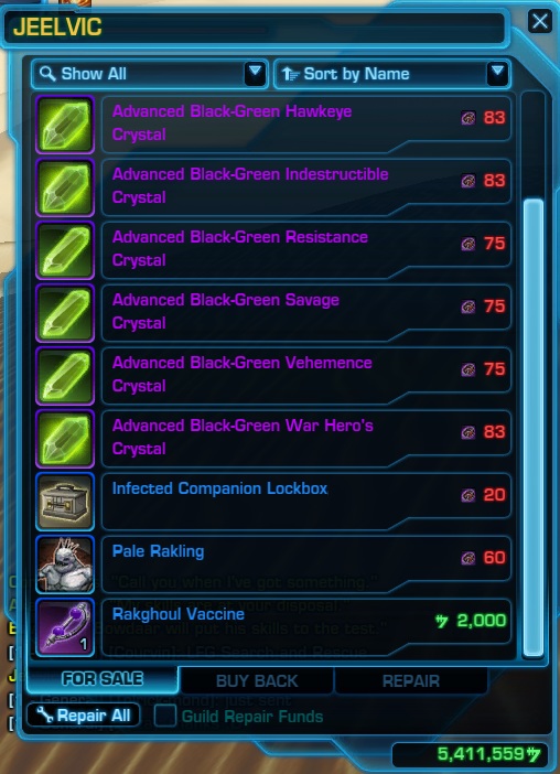 Rakghoul DNA Items